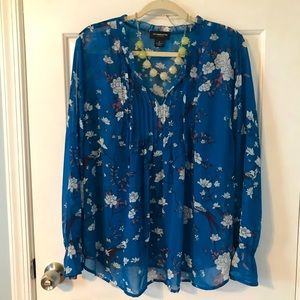 Liz Claiborne blouse with pin tuck detail